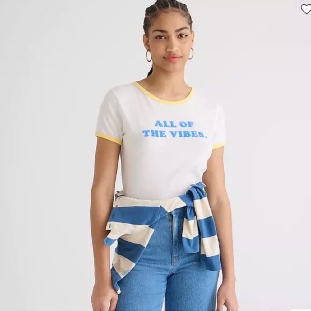 JCREW WOMENS RETRO TISSUE GRAPHIC STATEMENT TSHIRT. SIZE XL